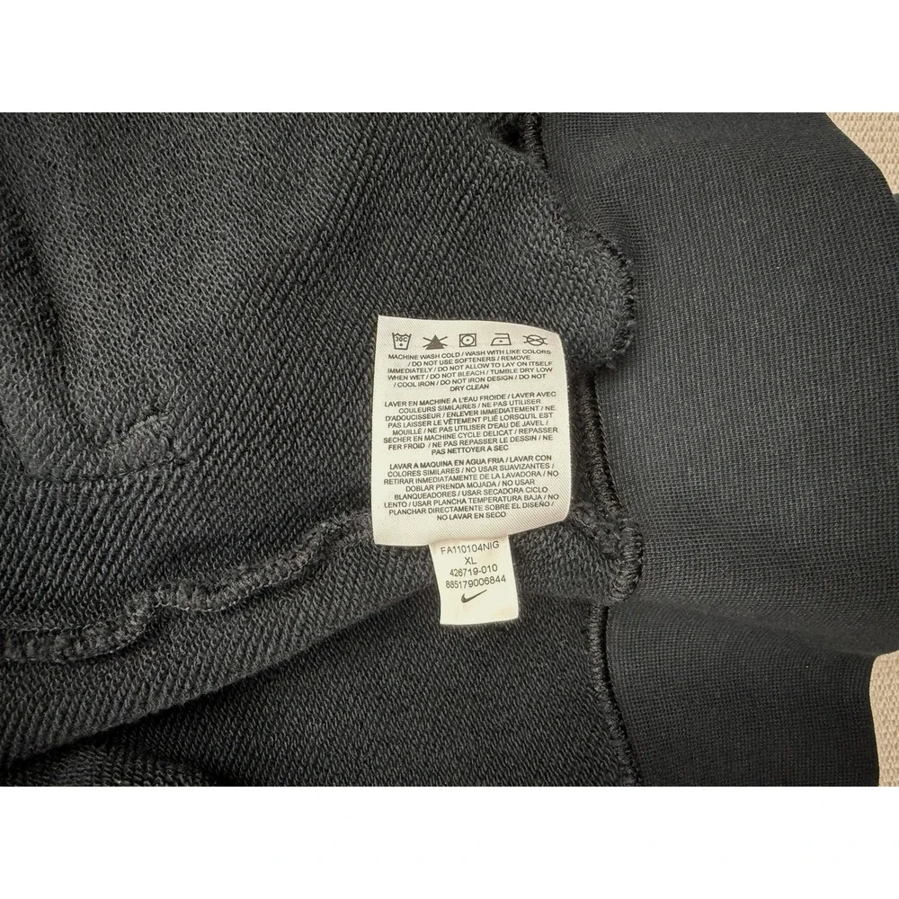 Nike Sportswear Womens Full Zip Jacket  XL Multi Zipper Pockets Black Athleisure